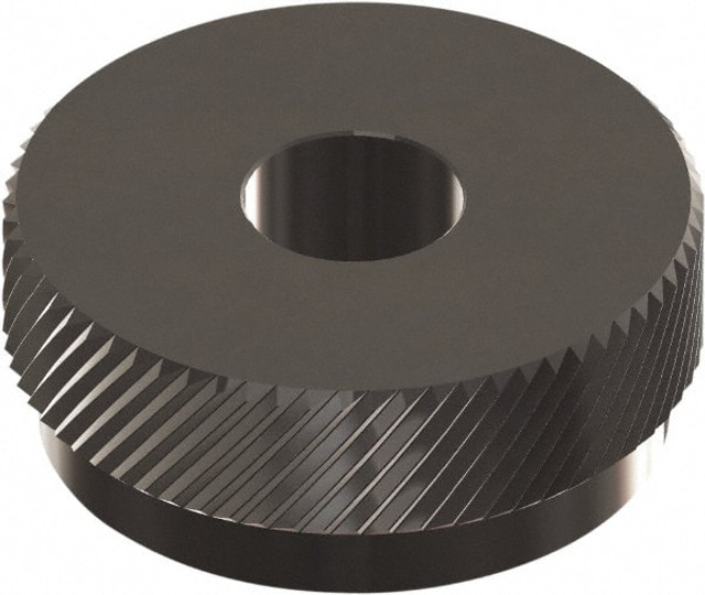 MSC OURX225SN Beveled Face Knurl Wheel: 1" Dia, 90 ° Tooth Angle, 25 TPI, Diagonal, Cobalt