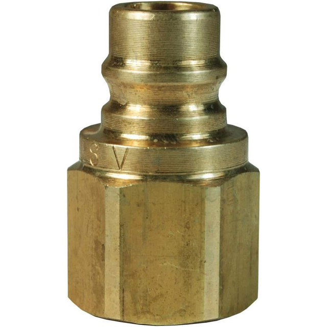 Dixon Valve & Coupling V2F2-B-E Hydraulic Hose Fittings & Couplings; Type: V-Series Unvalved Female Plug ; Fitting Type: Female Plug ; Hose Inside Diameter (Decimal Inch): 0.2500 ; Hose Size: 1/4 ; Material: Brass ; Thread Type: NPTF