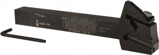 Seco 02823296 0.256" Max Depth, 0.031" to 0.118" Width, External Left Hand Indexable Grooving Toolholder