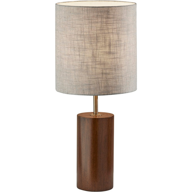 ADESSO INC 1507-15 Adesso Dean Table Lamp, 30-1/2inH, Natural Shade/Walnut Base