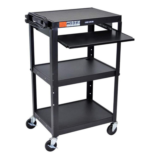 Luxor UCMT1KB Carts; Cart Type: Utility Cart ; Caster Type: Stem Caster ; Caster Configuration: Swivel with Brake ; Caster Mount Type: Replaceable ; Brake Type: Wheel Brake ; Assembly: Assembly Required