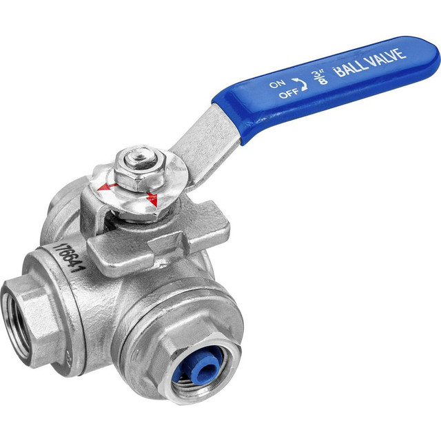 USA Industrials ZUSA-VLV-163 Three Way Ball Valve:  Standard Port,