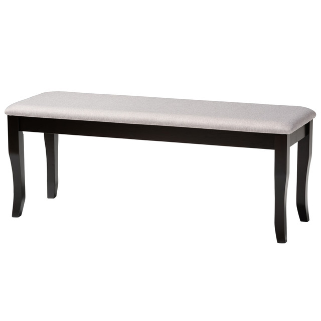 WHOLESALE INTERIORS, INC. 2721-10918 Baxton Studio Cornelie Dining Bench, Dark Brown/Gray