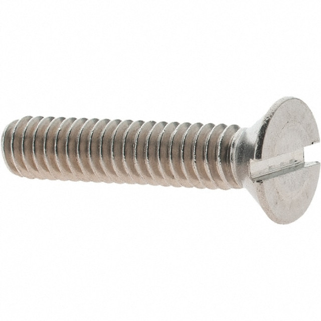 Value Collection 92590 Machine Screw: 1/4-20 x 1-1/4" OAL, Flat Head, Slotted