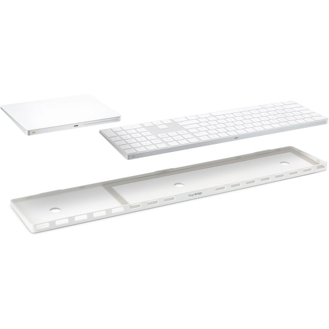 TWELVE SOUTH LLC Twelve South 12-2024  MagicBridge Keyboard/Trackpad Holder - 24in x 5in x - Polycarbonate, Silicone - 1 - White