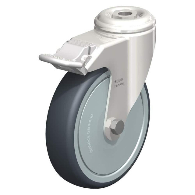 Blickle 910484 Top Plate Casters; Mount Type: Plate ; Number of Wheels: 1.000 ; Wheel Diameter (Inch): 3-1/2 ; Wheel Material: Synthetic ; Wheel Width (Inch): 1-1/4 ; Wheel Color: Gray