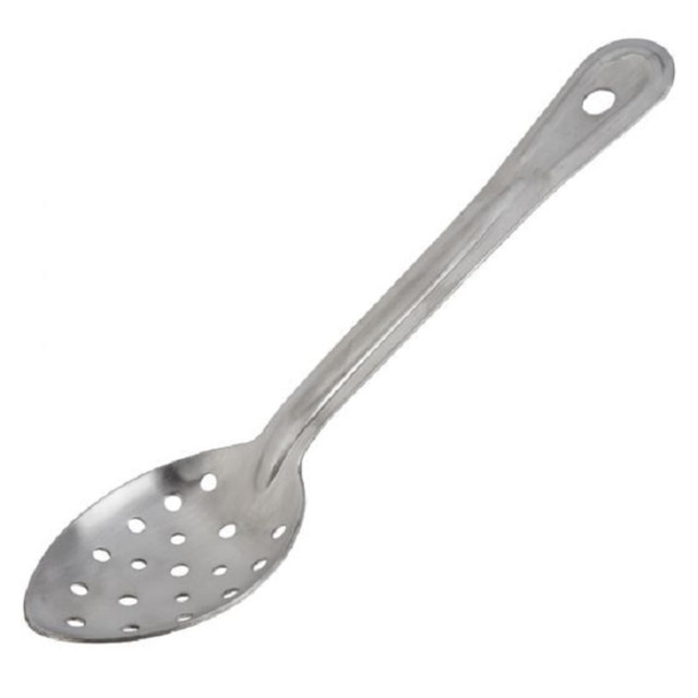 BROWNE & CO. 4752 Hoffman Browne Stainless Steel Serving Spoons, Perforated, 11in, Silver, Set Of 120 Spoons
