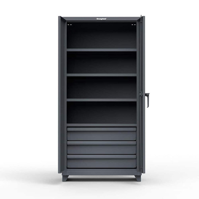 Strong Hold 36-244-3DB-L Storage Cabinets; Cabinet Type: Extra Heavy Duty Storage ; Cabinet Material: Steel ; Width (Inch): 36in ; Depth (Inch): 24in ; Cabinet Door Style: Solid ; Height (Inch): 75in