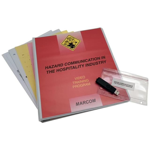 Marcom V000354UEO Multimedia Training Kits & Packages; Kit Type: Multimedia Training ; Topic: Hazard Communication ; Language: English ; Training Program Title: Hazard Communication in Hospitality Environments ; Media Format: USB ; Run Time: 21min