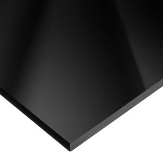 USA SEALING INC USA Sealing Cast Acrylic Bar 48""L x 2""W x 1/8"" Thick Black p/n PS-CACC-375