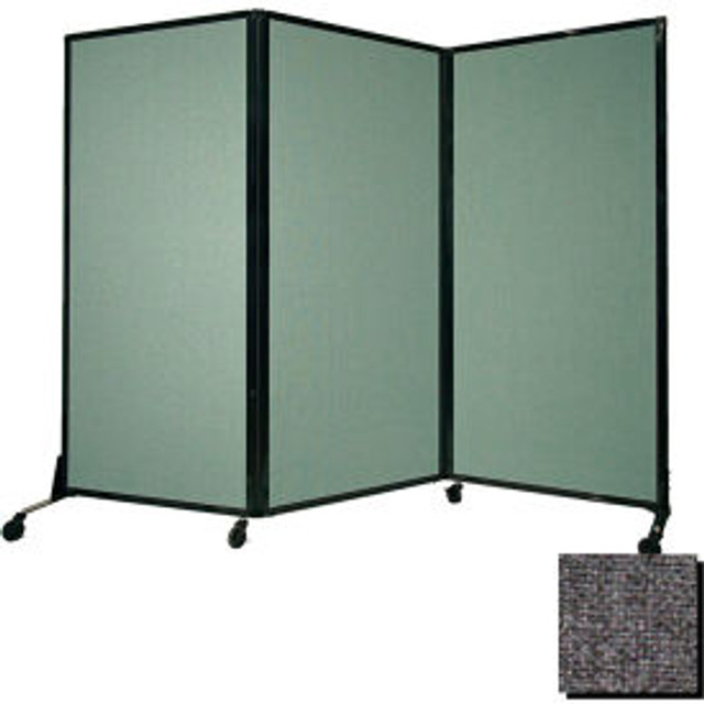 Versare Solutions Inc. Portable Acoustical Partition Panel AWRD  80""x8'4"" Fabric With Casters Charcoal Gray p/n 1821147