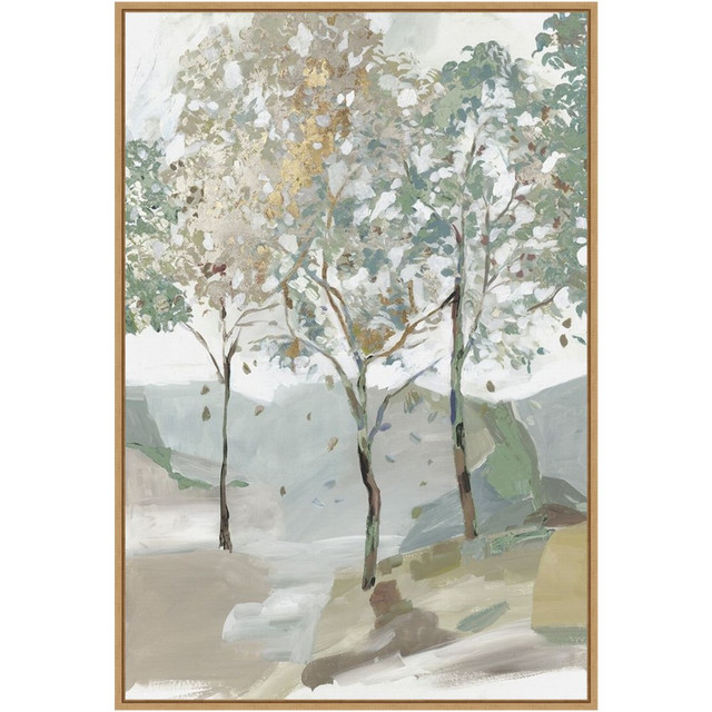UNIEK INC. Amanti Art A42705515752  Breezy Landscape Trees II by Allison Pearce Framed Canvas Wall Art Print, 33inH x 23inW, Maple