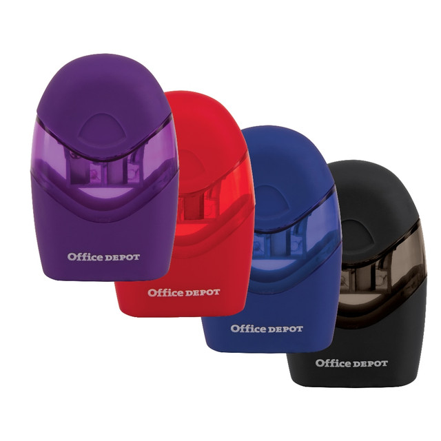 OFFICE DEPOT APS0500-R Brand Double-Hole Manual Pencil Sharpener, Assorted Colors OFFICE DEPOT APS0500-R Brand Double-Hole Manual Pencil Sharpener, Assorted Colors