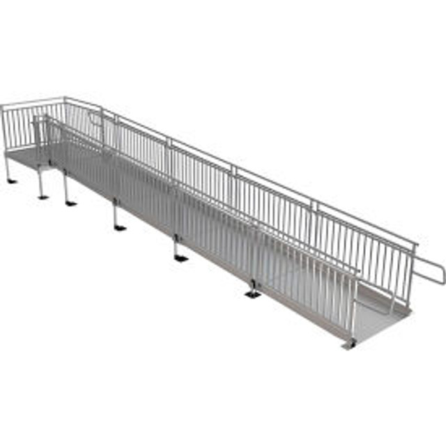 EZ-ACCESS PATHWAY HD Code Compliant Wheelchair Ramp Kit 26' X 48""W Guards 3/PK p/n PHD-S2648G