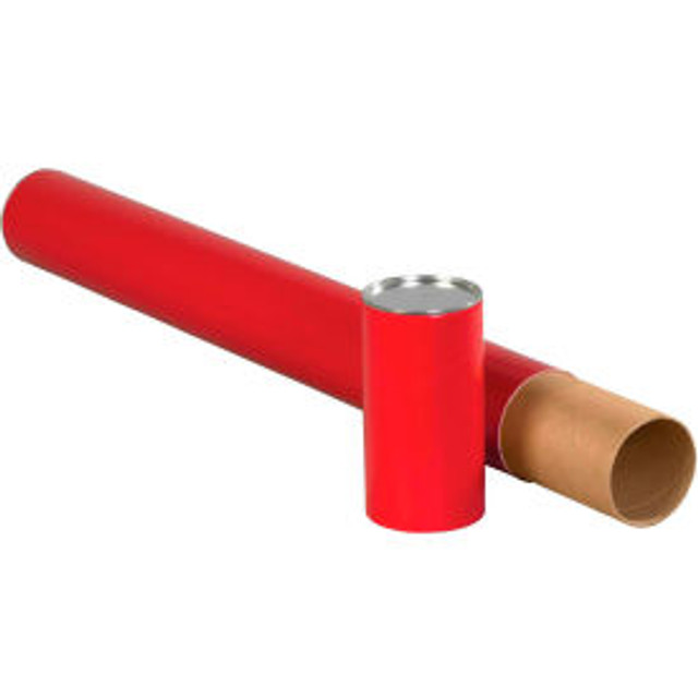 Global Industrial Premium Telescoping Tubes 3"" Dia. x 30""L 0.125"" Thick Red 24/Pack p/n B42846