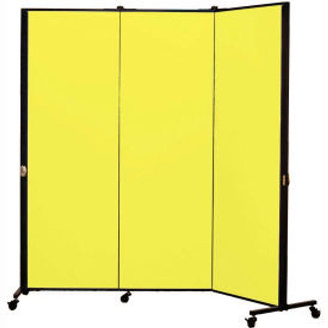 Screenflex Partitions Healthflex Portable Medical Privacy Screen 3-Panel Primary Yellow p/n HKDL603-DY