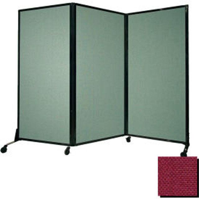 Versare Solutions Inc. Portable Acoustical Partition Panel AWRD  70""x8'4"" Fabric With Casters Cranberry p/n 1820149