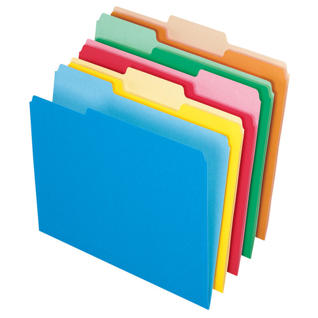 OFFICE DEPOT NFP7881526 Brand 2-Tone File Folders, 1/3 Cut, Letter Size, Assorted Primary Colors, Box Of 100 OFFICE DEPOT NFP7881526 Brand 2-Tone File Folders, 1/3 Cut, Letter Size, Assorted Primary Colors, Box Of 100