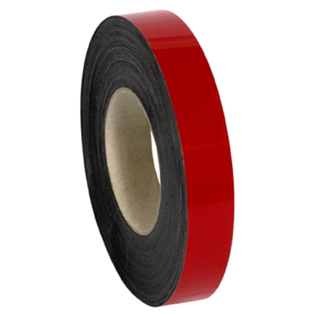 B O X MANAGEMENT, INC. LH126 Partners Brand Red Magnetic Warehouse Labels, LH126, Rolls 1in x 50ft, 1 Roll B O X MANAGEMENT, INC. LH126 Partners Brand Red Magnetic Warehouse Labels, LH126, Rolls 1in x 50ft, 1 Roll