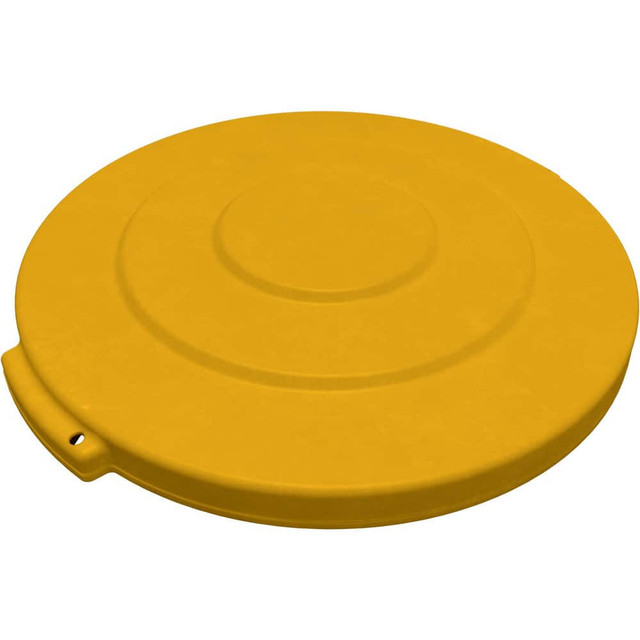 Carlisle 84102104 Trash Can & Recycling Container Lids; Lid Type: Flat ; Lid Shape: Round ; Container Shape: Round ; Compatible Container Capacity: 20 Gallon ; Color: Yellow ; Material: HDPE