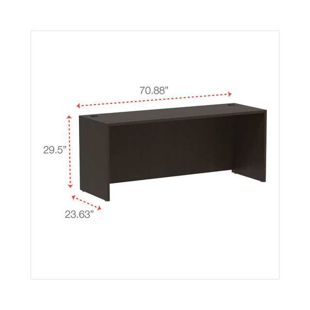 ALERA VA257224ES Alera Valencia Series Credenza Shell, 70.88w x 23.63d x 29.5h, Espresso