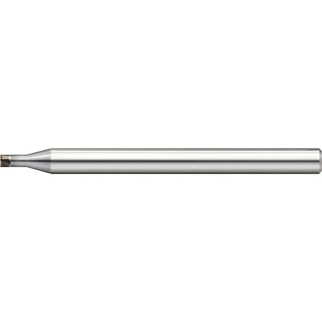 US Union Tool 2794014 Corner Radius End Mill: 0.50 mm Dia, 0.30 mm LOC, 0 deg Helix, CBN Coated, Corner Radius End, Centercutting Series CBN-LBFRRF