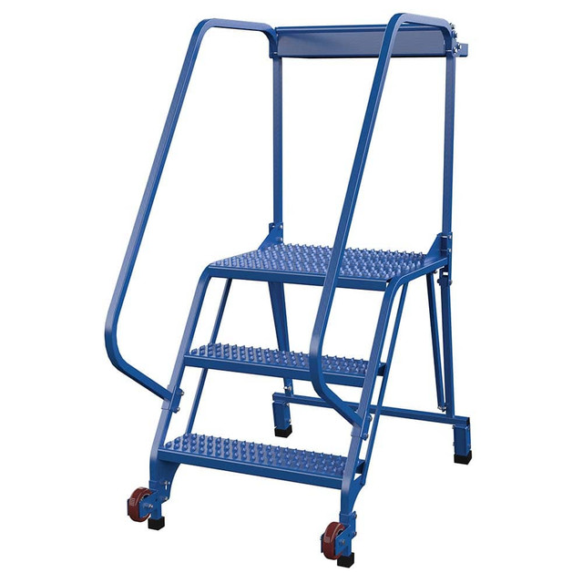 Vestil LAD-TRS-60-3-G 3-Step Steel Step Ladder: Type IA, 5' High