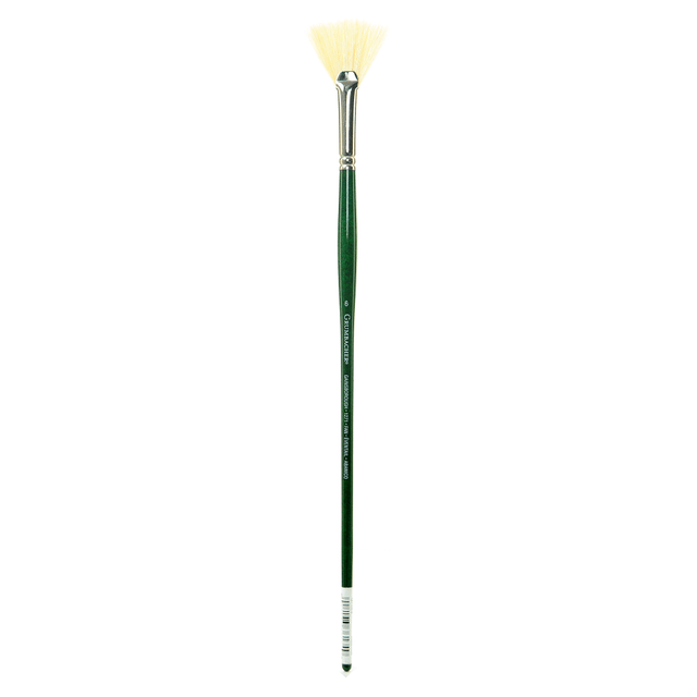 KOH-I-NOOR RAPIDOGRAPH, INC. 1271N.6 Grumbacher Gainsborough Oil And Acrylic Paint Brush, Size 6, Fan Bristle, Hog Hair, Green