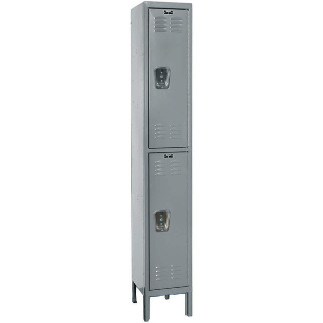 Hallowell U1548-2HG Lockers; Locker Style: Horizontal ; Locker Configuration: 1-Wide ; Assembled: No ; Shelf Capacity: 0 ; Handle Type: Recessed ; Locker Material: Steel