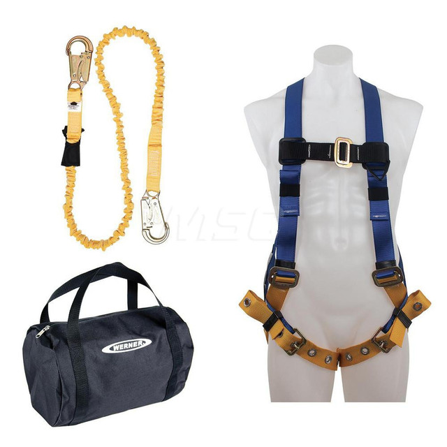 Werner K122023 Fall Protection Kits; Kit Type: Aerial Kit ; Application: Aerial ; Lanyard Length: 6ft ; Harness Size: Universal