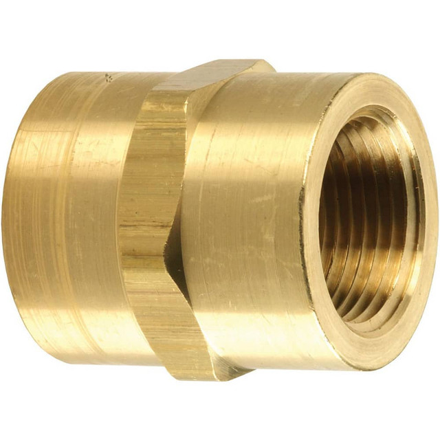 Dixon Valve & Coupling 3710606C Brass & Chrome Pipe Fittings; Fitting Type: Female Hex Coupling ; Fitting Size: 3/8 x 3/8 ; End Connections: FNPT ; Material Grade: CA360 ; Connection Type: Threaded ; Pressure Rating (psi): 1000