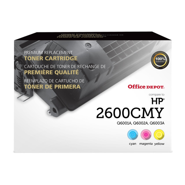 CLOVER TECHNOLOGIES GROUP, LLC OD2600CMY Office Depot Remanufactured Cyan; Magenta; Yellow Toner Cartridge Replacement For HP 124A, Pack Of 3, OD124ACMY CLOVER TECHNOLOGIES GROUP, LLC OD2600CMY Office Depot Remanufactured Cyan; Magenta; Yellow Toner Cartridge Replacement For HP 124A, Pack Of 3, OD124ACMY