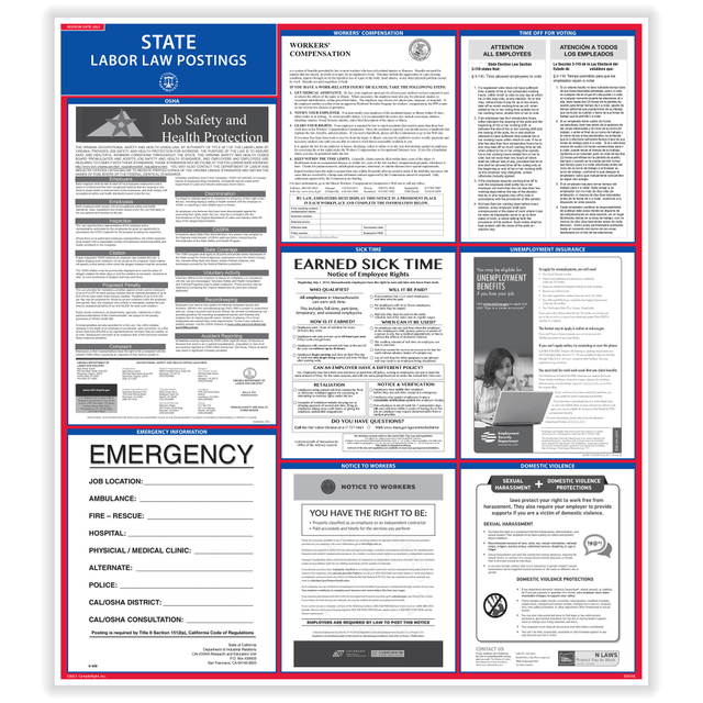 TAX FORMS PRINTING, INC. E10TX ComplyRight State Labor Law Poster, English, Texas