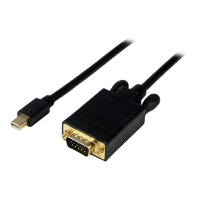 STARTECH.COM MDP2VGAMM3B  3ft Mini DisplayPort To VGA Adapter Converter Cable, Black