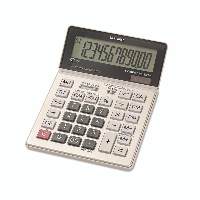 SHARP TONER VX2128V VX2128V Commercial Desktop Calculator, 12-Digit LCD