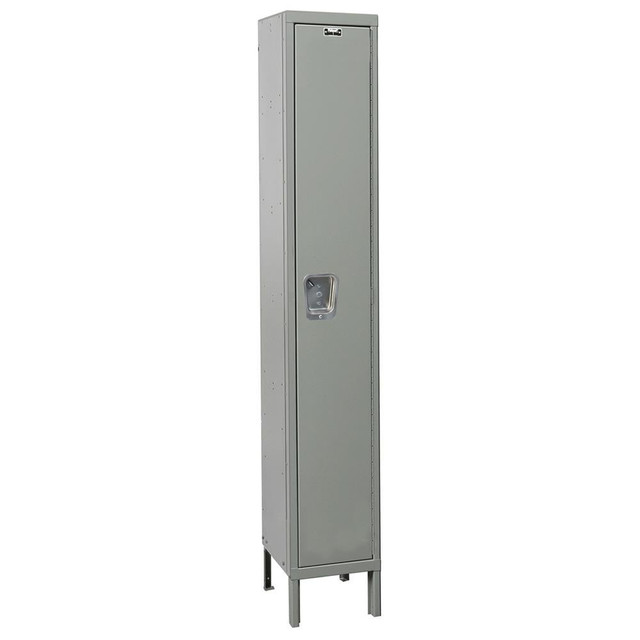 Hallowell UY1548-1A-HG Lockers; Locker Style: Horizontal ; Locker Configuration: 1-Wide ; Assembled: Yes ; Shelf Capacity: 20 ; Handle Type: Recessed ; Locker Material: Steel