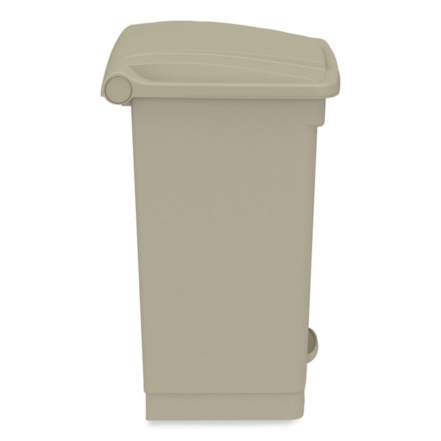 SAFCO PRODUCTS 9925TN Plastic Step-On Receptacle, 12 gal, Plastic, Tan