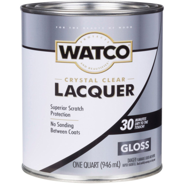 THE FLECTO COMPANY INC. Watco 63041  Lacquer Clear Wood Finish, 32 Oz, Gloss, Pack Of 6 Cans