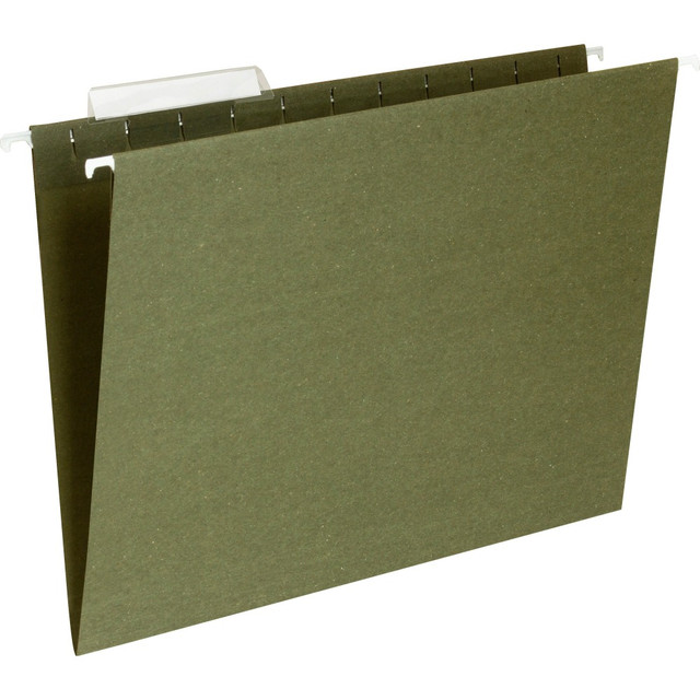 SP RICHARDS Business Source 17532  Standard Hanging File Folders, Letter Size, 1/3 Tab Cut, Standard Green, Box Of 25 Folders
