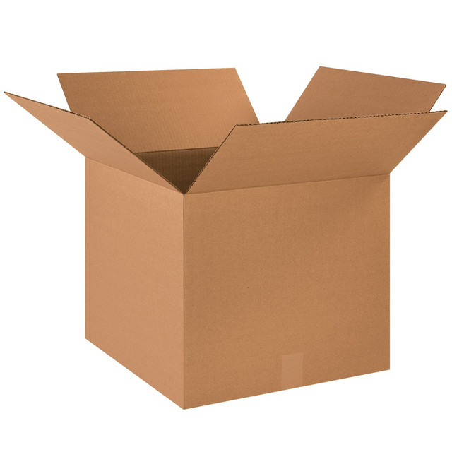 B O X MANAGEMENT, INC. 181816 Partners Brand Corrugated Boxes, 18in x 18in x 16in, Kraft, Pack Of 20