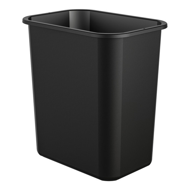 SUNCAST CORPORATION TCIND712 Suncast Commercial Deskside Rectangular Resin Trash Can, 7 Gallons, Black