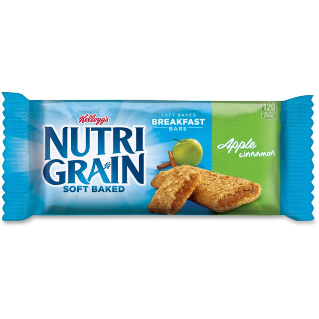 KELLOGGs KEB35645  Nutri-Grain Bars, Apple Cinnamon, 1.3 Oz, Box Of 16
