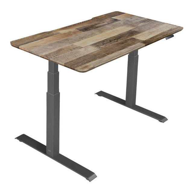 VARIDESK LLC 400803 Vari Electric Standing Desk, Electric 60inW, Reclaimed Wood