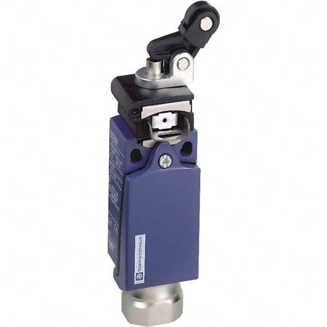 Telemecanique Sensors XCDR2127N12 General Purpose Limit Switch: DP, NC, Roller Plunger, Top