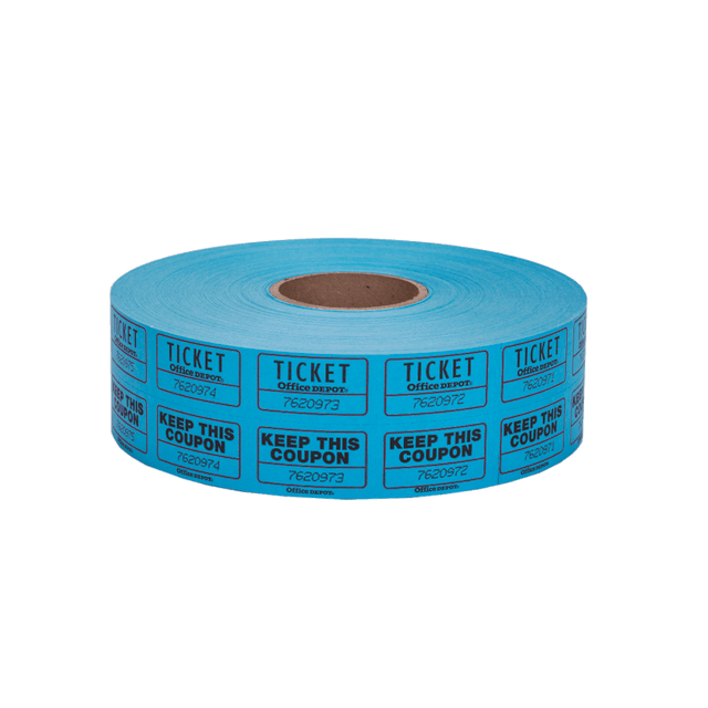 OFFICE DEPOT 6064247OD Brand Ticket Roll, Double Coupon, Roll Of 2,000 Tickets, Assorted (No Color Choice) OFFICE DEPOT 6064247OD Brand Ticket Roll, Double Coupon, Roll Of 2,000 Tickets, Assorted (No Color Choice)