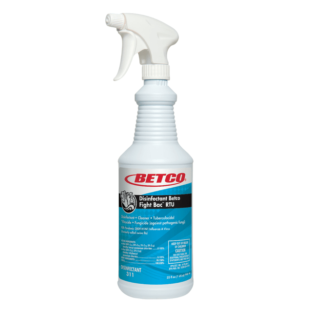 BETCO CORPORATION 3111200 Betco Fight-Bac RTU Disinfectant Spray, Pleasant Scent, 32 Oz Bottle, Case Of 12