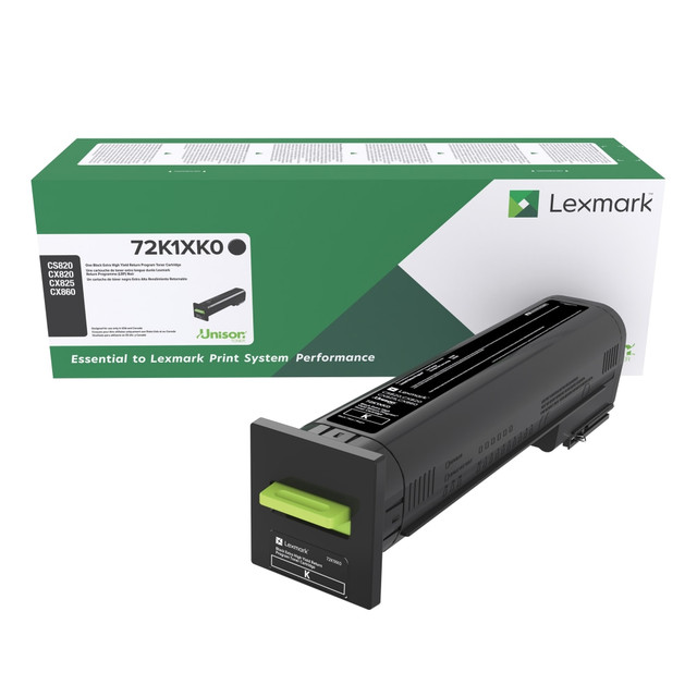 Compatible Lexmark models: CS : CS820de, CS820dte, CS820dtfe.   CX : CX820de, CX820dte, CX820dtfe, CX825de, CX825dte, CX825dtfe, CX860de, CX860dte, CX860dtfe.  .    Updates printer memory to protect against counterfeit cartridges  Also works in CX825dtfe, CX860dte, CS820dte and more  Extra-high yield to maximize your savings and enjoy premium quality  Long-life system for reliability  Compatible with Lexmark CX820dtfe  Yields up to 33,000 pages.  Part of Lexmarks return cartridge program.  Helps Avoid Waste - Designed for extended use, helping reduce or eliminate material use and potentially save money.  Recycling solution - designed to encourage recycling, helping you divert materials from landfill.