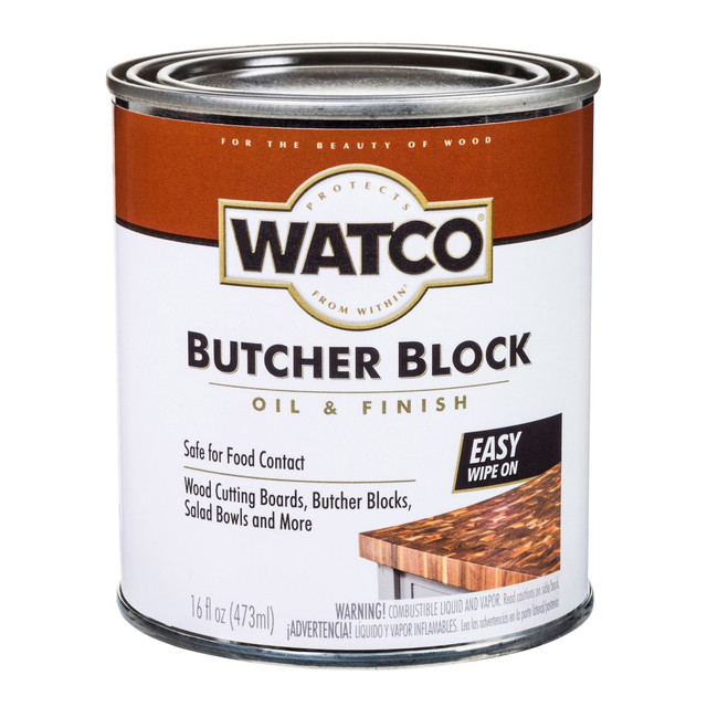 RUST-OLEUM CORPORATION 241758 Watco Butcher Block Oil & Finish, 16 Oz, Clear, Pack Of 4 Cans