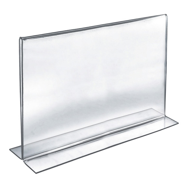 AZAR DISPLAYS 152711 Acrylic Horizontal Sign Holders, 11inH x 14inW x 3inD, Clear, Pack Of 10 Holders AZAR DISPLAYS 152711 Acrylic Horizontal Sign Holders, 11inH x 14inW x 3inD, Clear, Pack Of 10 Holders