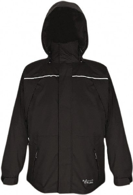 Viking 838BK-XXXXL Rain Jacket: Size 4X-Large, Black, Polyester